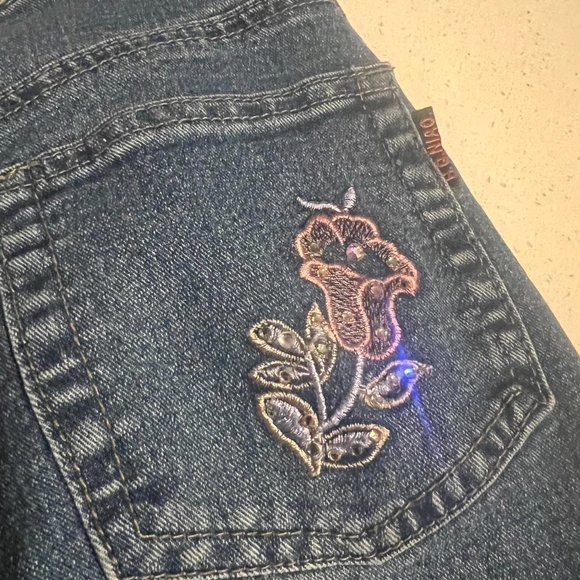 y2k floral bedazzled bling jeans - Picture 3 of 8